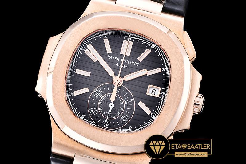 PP0210B -  5980 Nautilis Chrono 18K Wrapped RGLE Black BP A7750 - 01.jpg